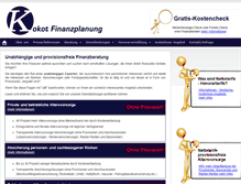 Tablet Screenshot of kokot-finanzplanung.de